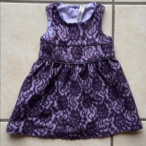 Cherokee Plum Holiday Lace Toddler dress 2T